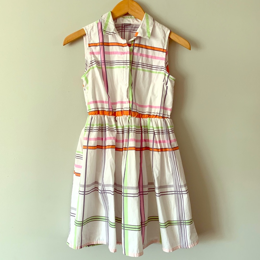 🦋3/$20 Next Girls Plaid Cotton Dress Sz 11 years - Picture 1 of 5